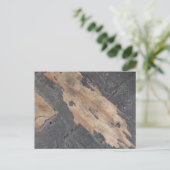 Briefkaart van rokergrijs hout (Staand voorkant)