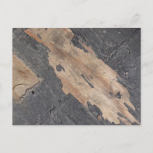 Briefkaart van rokergrijs hout