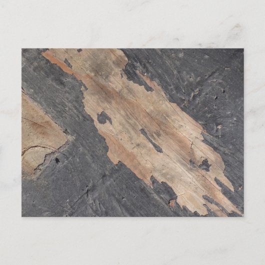 Briefkaart van rokergrijs hout (Voorkant)
