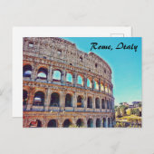 Briefkaart van Rome over het Colosseum (Voorkant / Achterkant)