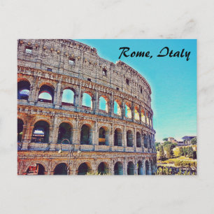 Briefkaart van Rome over het Colosseum