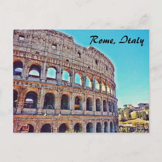 Briefkaart van Rome over het Colosseum (Voorkant)