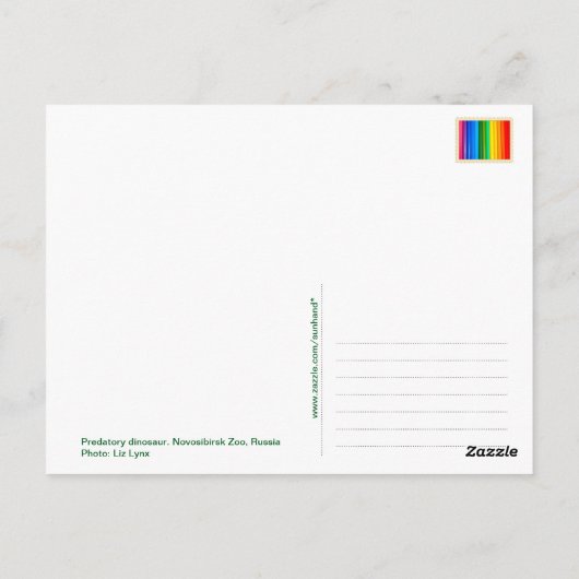 Briefkaart van roofdieren (Achterkant)