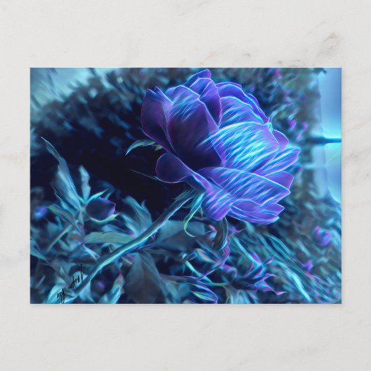 Briefkaart van Roos van elektrische tuinbouw (Voorkant)