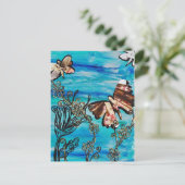 Briefkaart van Roos van vlinder (Staand voorkant)