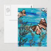 Briefkaart van Roos van vlinder (Voorkant / Achterkant)