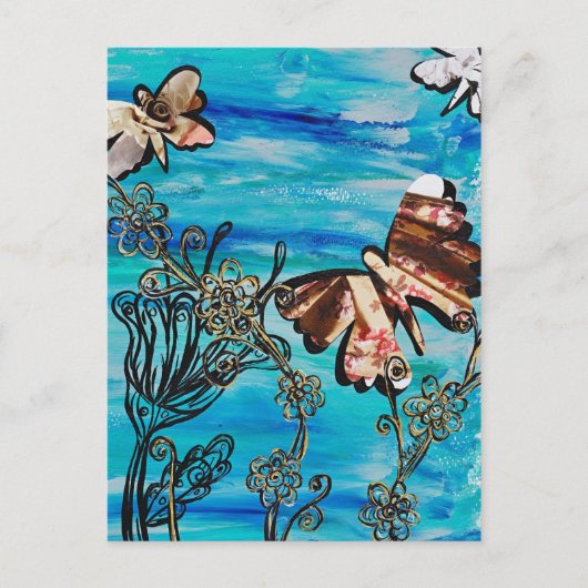 Briefkaart van Roos van vlinder (Voorkant)