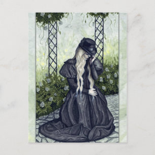 Briefkaart van rouwtuin