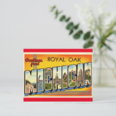 Briefkaart van Royal Oak Michigan Travel (Staand voorkant)