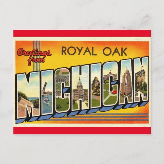Briefkaart van Royal Oak Michigan Travel (Voorkant)