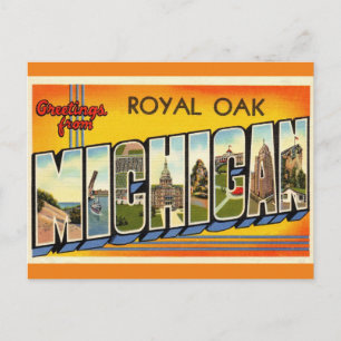Briefkaart van Royal Oak Michigan Travel