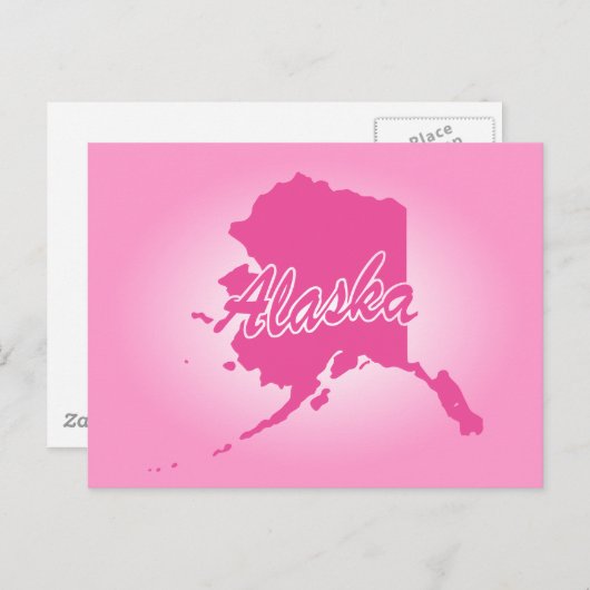 Briefkaart van Roze Alaska (Voorkant / Achterkant)