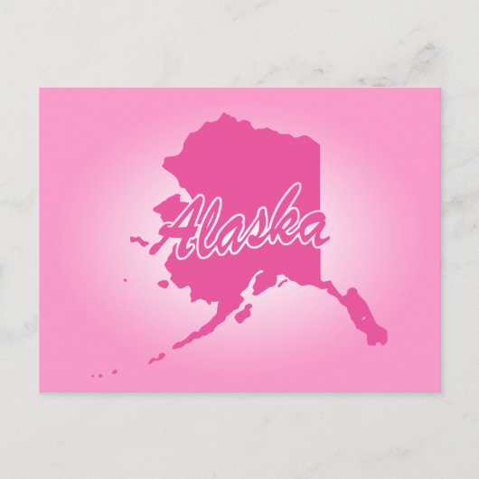 Briefkaart van Roze Alaska (Voorkant)