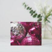 Briefkaart van Roze Baubles (Staand voorkant)
