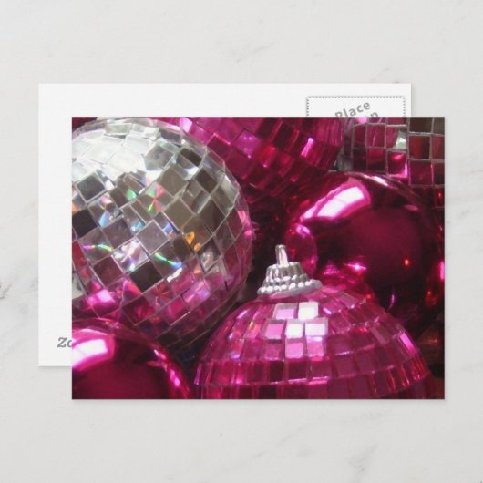 Briefkaart van Roze Baubles (Voorkant / Achterkant)