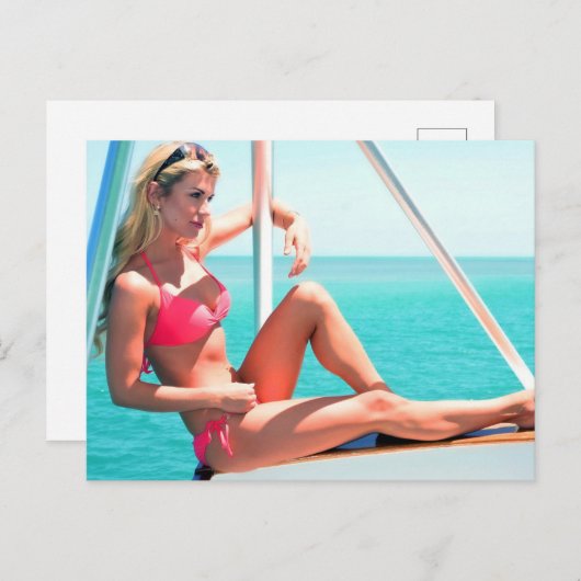 Briefkaart van Roze Bikini (Voorkant / Achterkant)