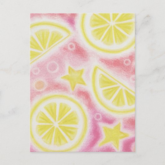 Briefkaart van roze limonade (Voorkant)