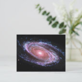 Briefkaart van roze spiraalmelkweg (Staand voorkant)