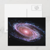 Briefkaart van roze spiraalmelkweg (Voorkant / Achterkant)