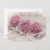 Briefkaart van rozen en loopvogels (Voorkant / Achterkant)