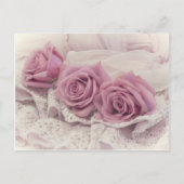 Briefkaart van rozen en loopvogels (Voorkant)