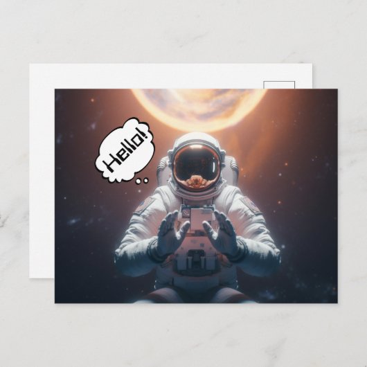 Briefkaart van ruimtevaarder (Voorkant / Achterkant)