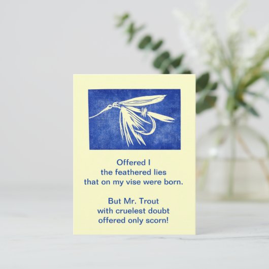 Briefkaart van ruwe forel (Staand voorkant)