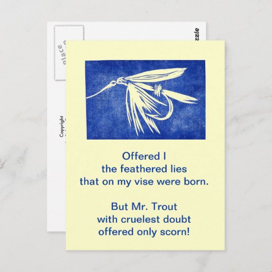 Briefkaart van ruwe forel (Voorkant / Achterkant)