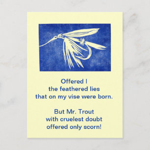 Briefkaart van ruwe forel