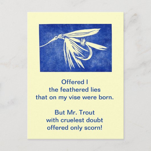 Briefkaart van ruwe forel (Voorkant)