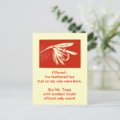 Briefkaart van ruwe forel (Staand voorkant)