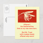 Briefkaart van ruwe forel (Voorkant / Achterkant)
