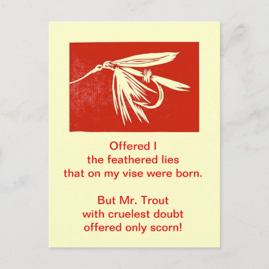 Briefkaart van ruwe forel (Voorkant)