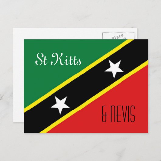Briefkaart van Saint Kitts en Nevis (Voorkant / Achterkant)