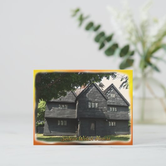 Briefkaart van Salem Witch House (Staand voorkant)