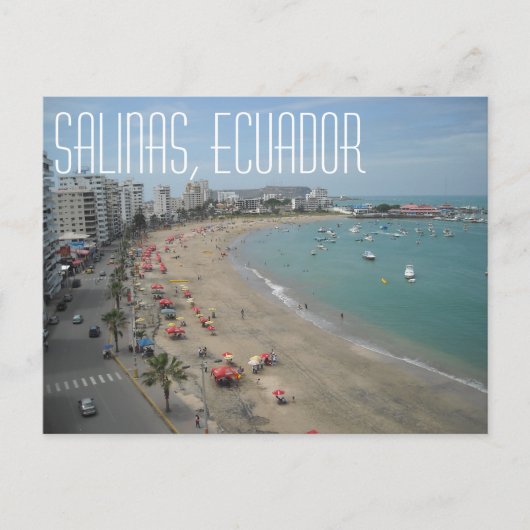Briefkaart van Salinas Ecuador (Voorkant)