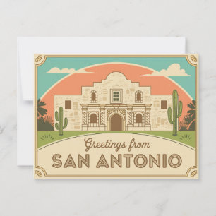  Briefkaart van San Antonio   Groeten van