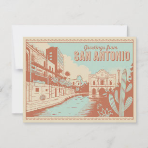  Briefkaart van San Antonio   Groeten van