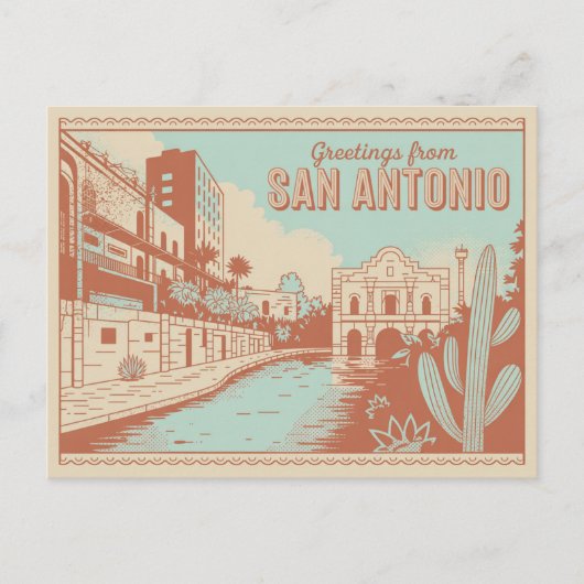 Briefkaart van San Antonio | Groeten van (Voorkant)