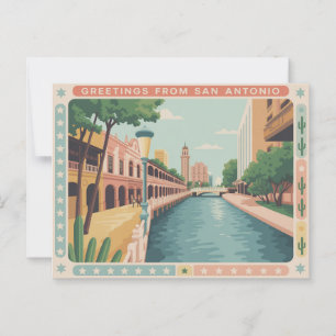  Briefkaart van San Antonio   Groeten van