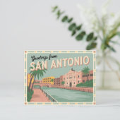 Briefkaart van San Antonio | Groeten van (Staand voorkant)