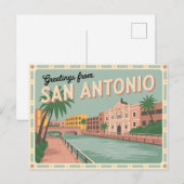 Briefkaart van San Antonio | Groeten van (Voorkant / Achterkant)