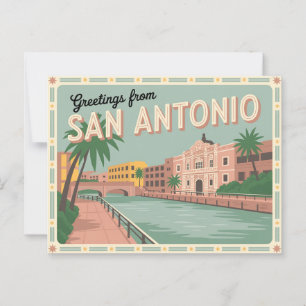  Briefkaart van San Antonio   Groeten van