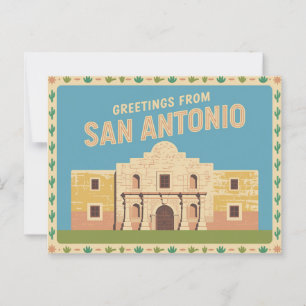  Briefkaart van San Antonio   Groeten van