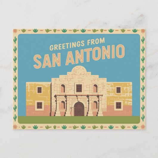 Briefkaart van San Antonio | Groeten van (Voorkant)