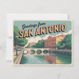  Briefkaart van San Antonio   Groeten van