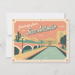  Briefkaart van San Antonio   Groeten van