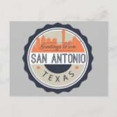 Briefkaart van San Antonio Texas (Voorkant)