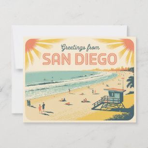  Briefkaart van San Diego   Groeten van