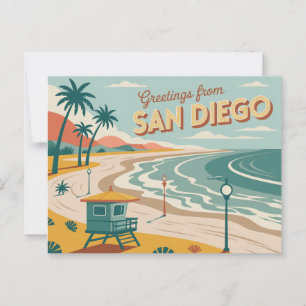  Briefkaart van San Diego   Groeten van